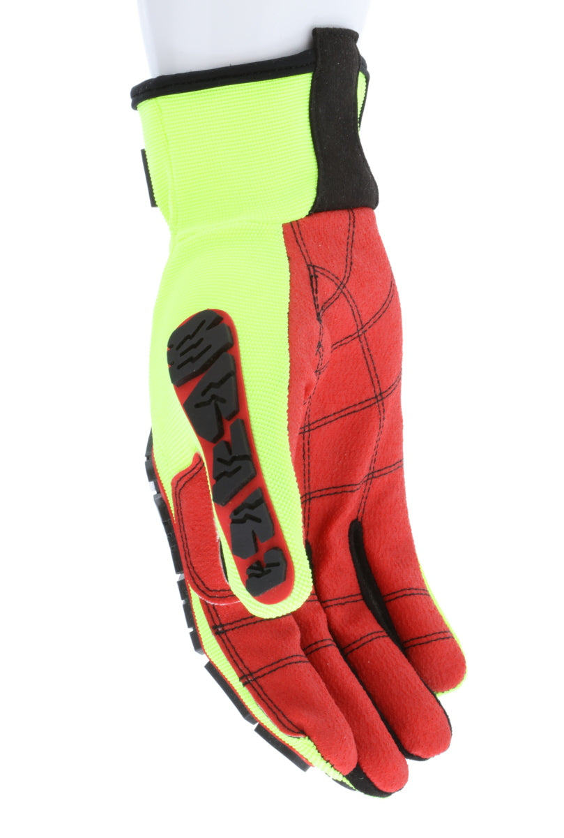 PD2906 - Predator® Mechanics Work Gloves - Textured PVC Coated Palm - Tire Tread Pattern TPR Back-of-Hand Protection - Slip-On Wrist with ID Pad - TPR Back of Provides Impact Protection