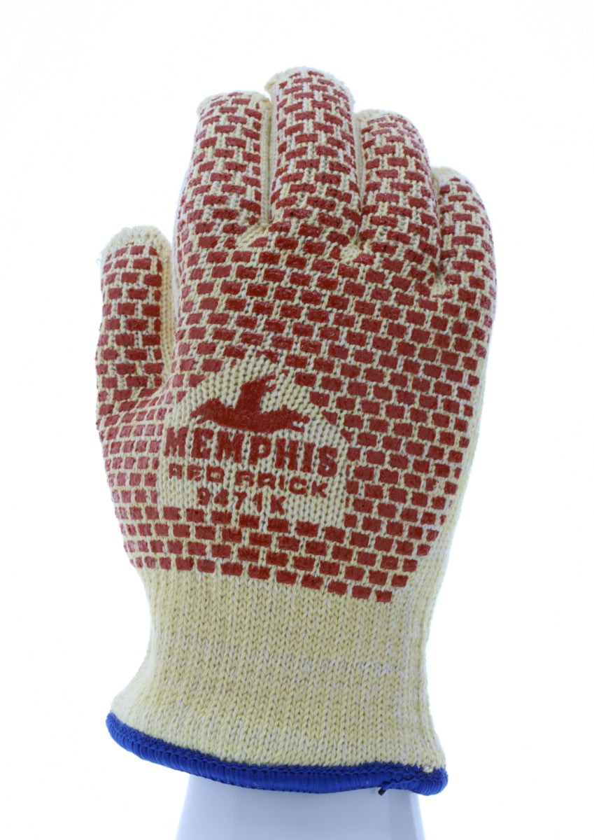 9471K - MCR Safety CutPro® - Heavyweight Kevlar® Cotton Cut-Resistant Work Gloves - 2-Sided Nitrile Blocks - Size Medium - Cut and Heat Resistant Gloves