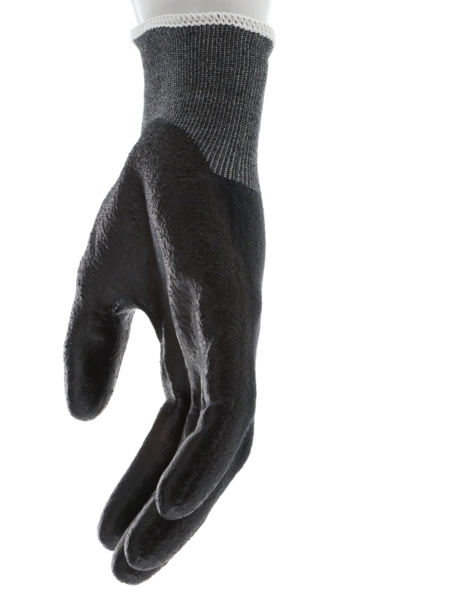 9188PUB - MCR Safety CutPro® - 18 Gauge Black Kevlar® Comfort Aramid Shell - Cut Resistant Work Gloves - Polyurethane (PU)Coated Palm and Fingertips - Reinforced Thumb Crotch