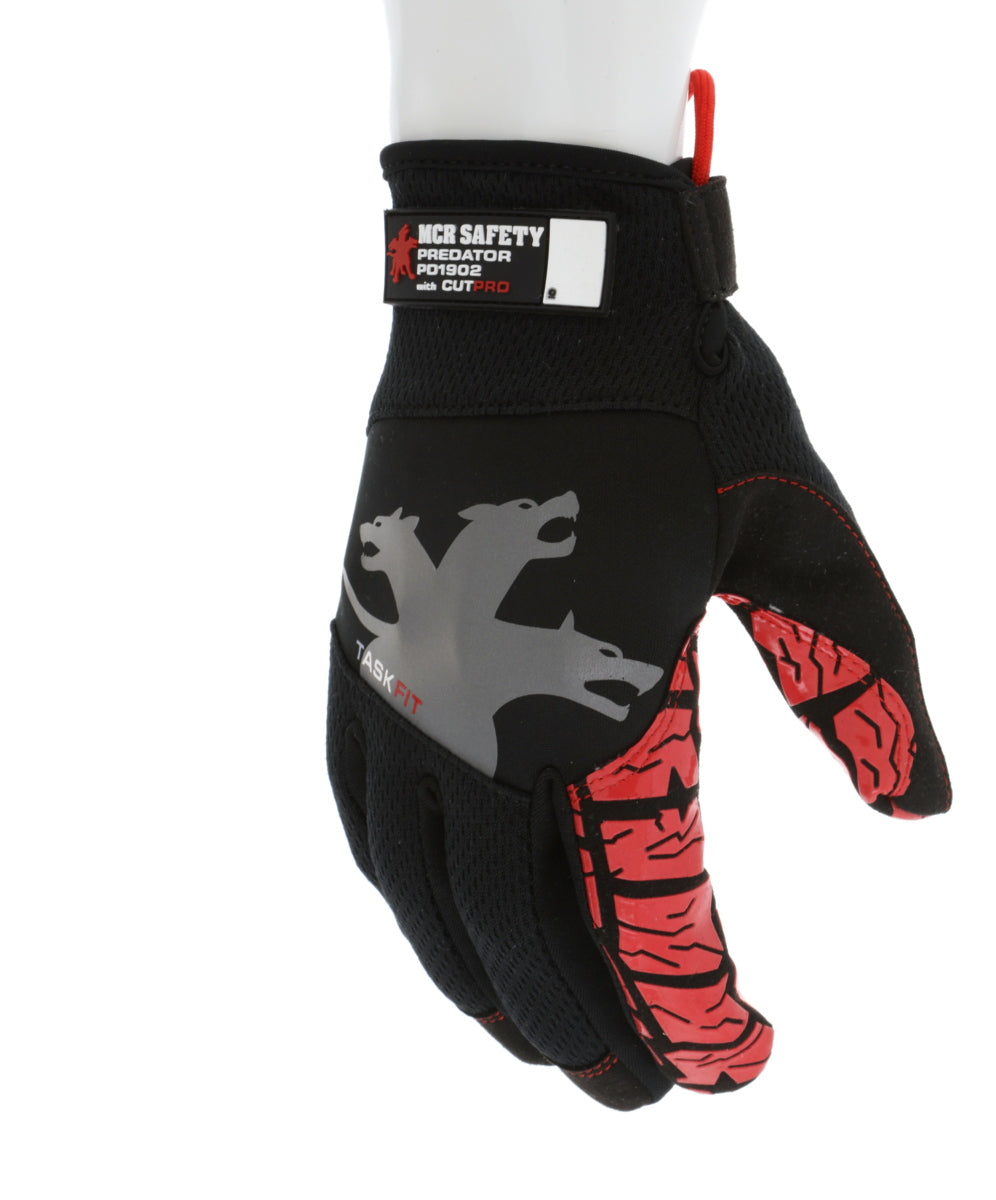 PD1902 - Predator® TaskFit™ Mechanics Gloves - HyperMax® HPPE Cut-Resistant Palm Liner - Synthetic Leather Palm - Silicone Tread Grip - Box Handling Glove - Super Stretch Knuckle Region for Greater Comfort
