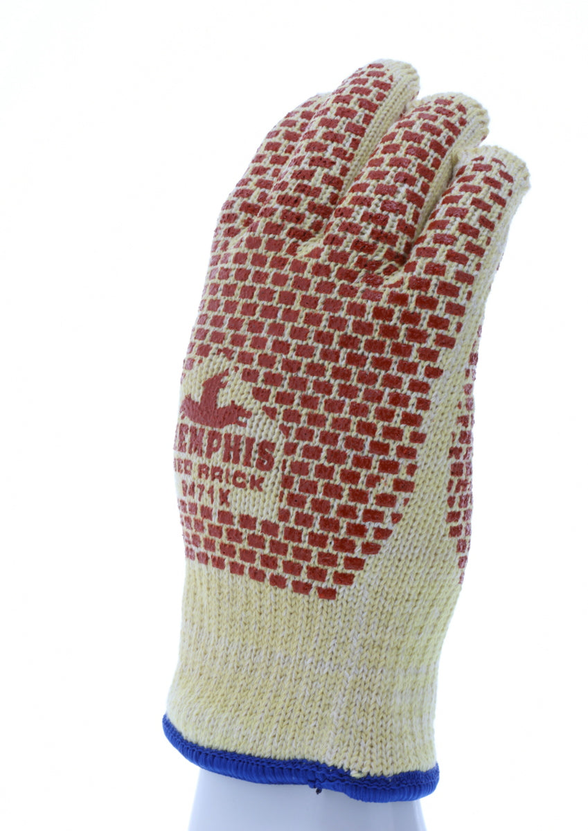 9471K - MCR Safety CutPro® - Heavyweight Kevlar® Cotton Cut-Resistant Work Gloves - 2-Sided Nitrile Blocks - Size Medium - Cut and Heat Resistant Gloves