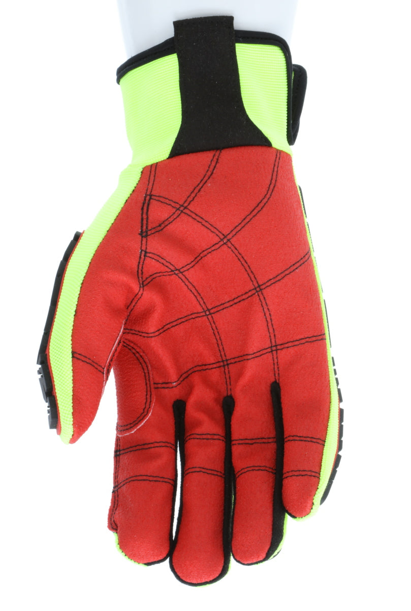 PD2906 - Predator® Mechanics Work Gloves - Textured PVC Coated Palm - Tire Tread Pattern TPR Back-of-Hand Protection - Slip-On Wrist with ID Pad - TPR Back of Provides Impact Protection