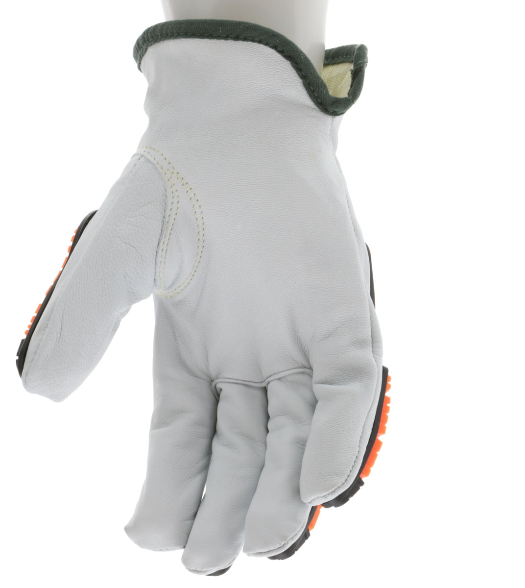 PD4971 - Predator® Mechanics Gloves - Goatskin Leather Drivers Work Gloves - Tire Tread TPR Back, Fingers, and Thumb - 360° Cut Resistant Liner - TPR Back Provides Level 2 Impact Protection