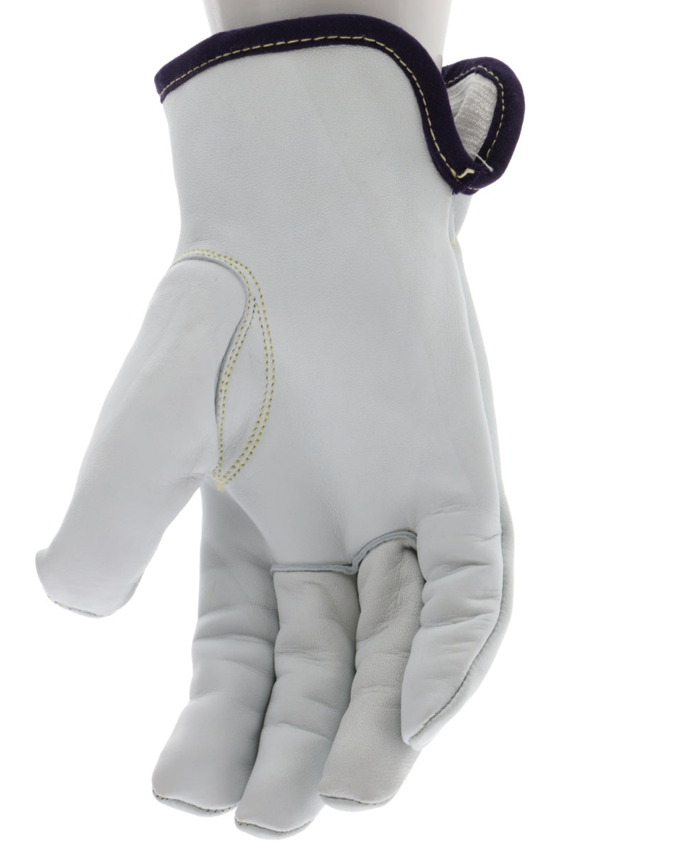 3611DT - Leather Drivers Work Gloves - Premium A Grade Grain Goatskin - Dyneema® Diamond Technology Lining - Cut Resistant Gloves - Keystone Thumb - Natural Lanolin Content Keeps Gloves and Hands Soft