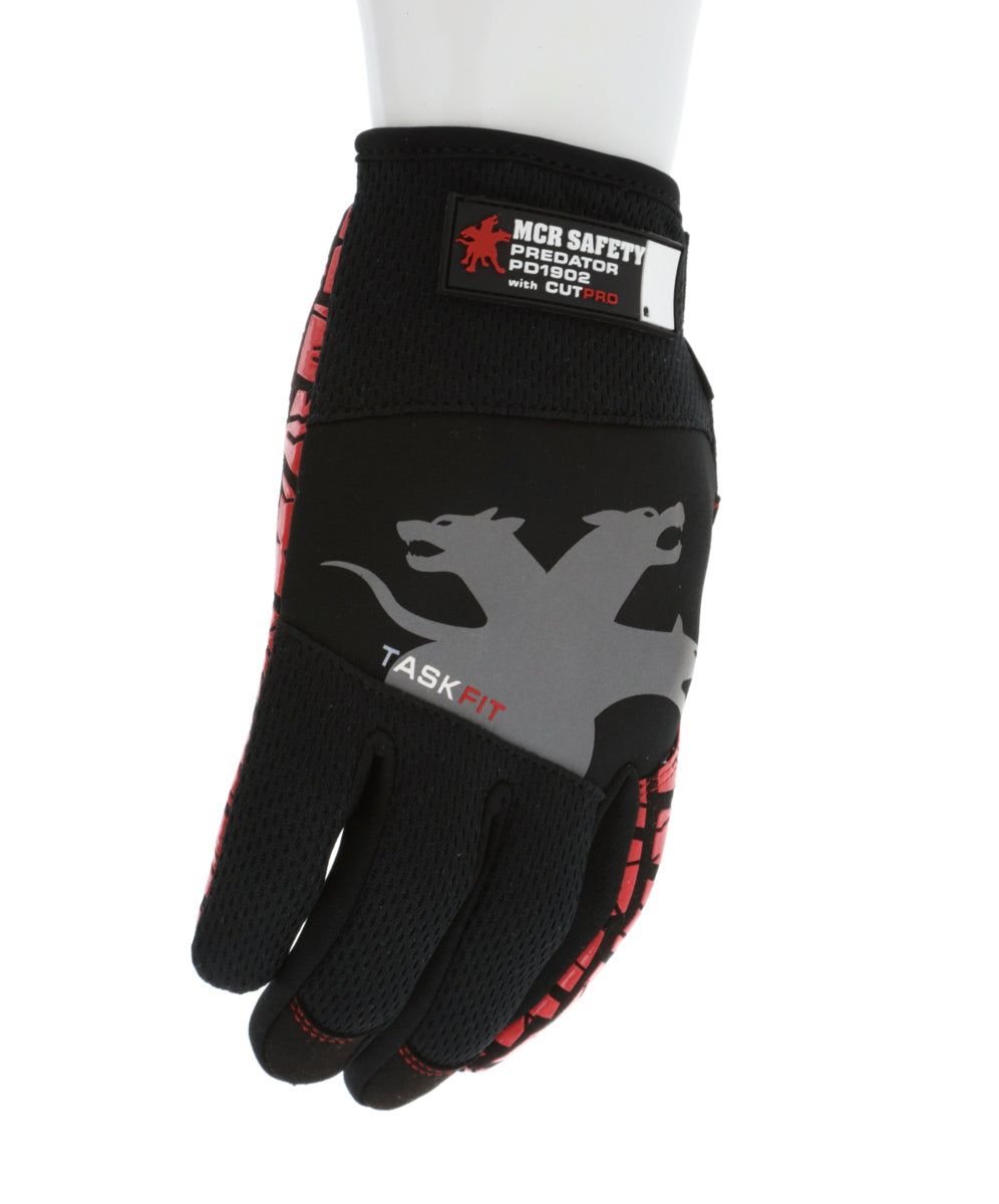 PD1902 - Predator® TaskFit™ Mechanics Gloves - HyperMax® HPPE Cut-Resistant Palm Liner - Synthetic Leather Palm - Silicone Tread Grip - Box Handling Glove - Super Stretch Knuckle Region for Greater Comfort
