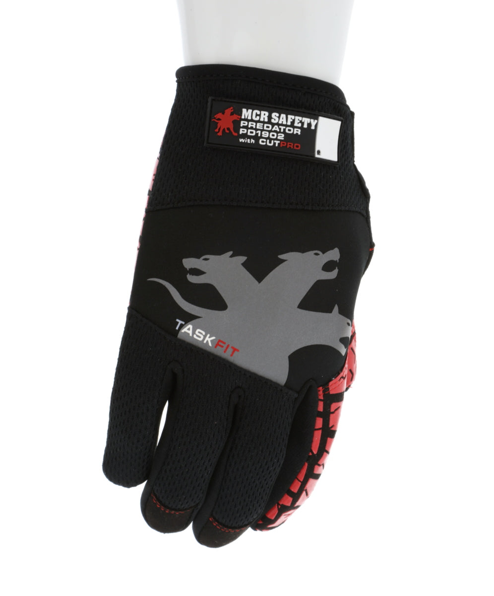 PD1902 - Predator® TaskFit™ Mechanics Gloves - HyperMax® HPPE Cut-Resistant Palm Liner - Synthetic Leather Palm - Silicone Tread Grip - Box Handling Glove - Super Stretch Knuckle Region for Greater Comfort