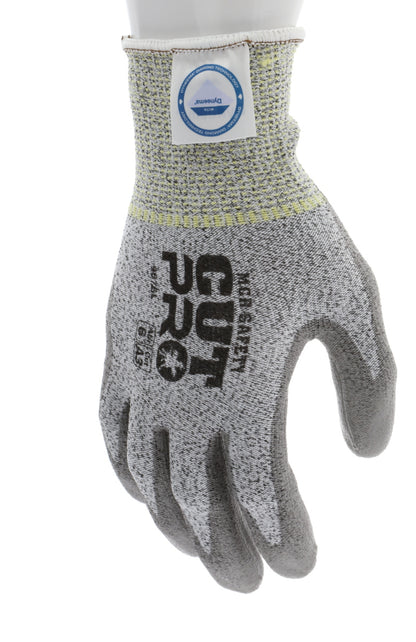 9676 - MCR Safety CutPro® - 13-Gauge Dyneema® Diamond Technology Shell - Cut Resistant Work Gloves - Polyurethane (PU) Coated Palm and Fingertips - Micro-particle Boosted High Strength Fiber Provides Cool Touch Comfort and Durability
