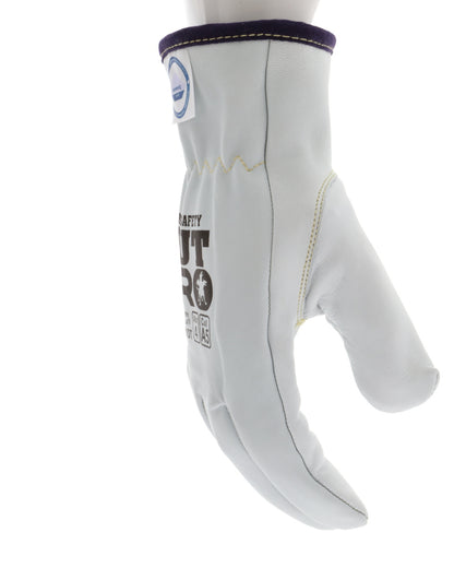 3611DT - Leather Drivers Work Gloves - Premium A Grade Grain Goatskin - Dyneema® Diamond Technology Lining - Cut Resistant Gloves - Keystone Thumb - Natural Lanolin Content Keeps Gloves and Hands Soft