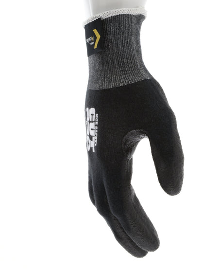 9188PUB - MCR Safety CutPro® - 18 Gauge Black Kevlar® Comfort Aramid Shell - Cut Resistant Work Gloves - Polyurethane (PU)Coated Palm and Fingertips - Reinforced Thumb Crotch