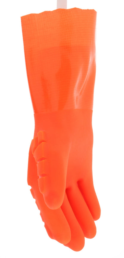 N2658HVO - Ninja® Alchemy Work Gloves - 15-Gauge Nylon Shell - Fully Double Coated with PVC - TPR Back-of-Hand Impact Protection - 14-Inch Gauntlet Cuff - Hi-Visibility Waterproof Glove with Level 2 Impact Protection