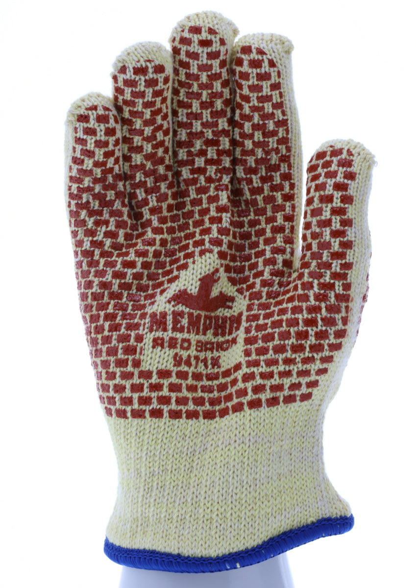 9471K - MCR Safety CutPro® - Heavyweight Kevlar® Cotton Cut-Resistant Work Gloves - 2-Sided Nitrile Blocks - Size Medium - Cut and Heat Resistant Gloves