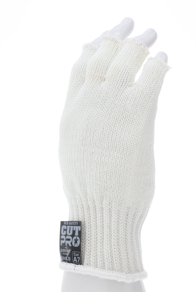 9349D - MCR Safety Survivor™ - 7 Gauge Cut Resistant Work Gloves - Light Weight, Cool and Ambidextrous - Fingerless Gloves - FDA Accepted Materials Can be used as Kitchen Cut Resistant Gloves