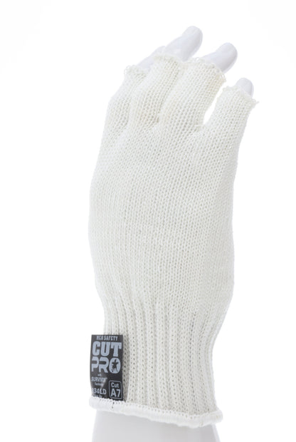 9349D - MCR Safety Survivor™ - 7 Gauge Cut Resistant Work Gloves - Light Weight, Cool and Ambidextrous - Fingerless Gloves - FDA Accepted Materials Can be used as Kitchen Cut Resistant Gloves