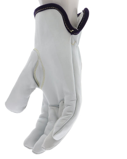 3611DT - Leather Drivers Work Gloves - Premium A Grade Grain Goatskin - Dyneema® Diamond Technology Lining - Cut Resistant Gloves - Keystone Thumb - Natural Lanolin Content Keeps Gloves and Hands Soft