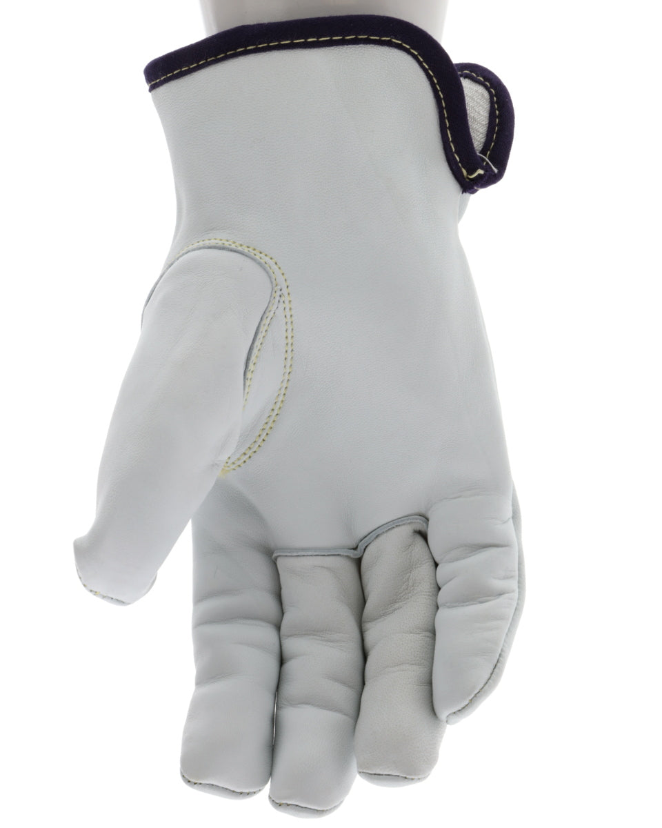 3611DT - Leather Drivers Work Gloves - Premium A Grade Grain Goatskin - Dyneema® Diamond Technology Lining - Cut Resistant Gloves - Keystone Thumb - Natural Lanolin Content Keeps Gloves and Hands Soft