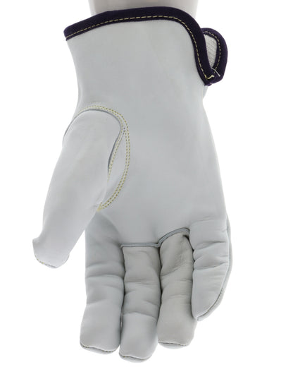 3611DT - Leather Drivers Work Gloves - Premium A Grade Grain Goatskin - Dyneema® Diamond Technology Lining - Cut Resistant Gloves - Keystone Thumb - Natural Lanolin Content Keeps Gloves and Hands Soft