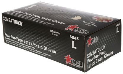 SensaTouch Disposable Latex Exam Gloves, 5 Mil, Powder Free, Textured Grip