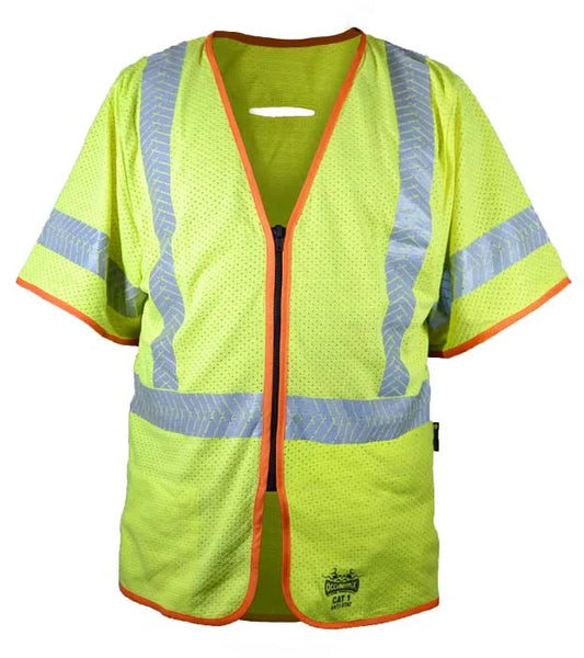 Occunomix Static Dissipative Mesh Vest Flame Resistant Safety Apparel Yellow S model FR-VAM2213-YS