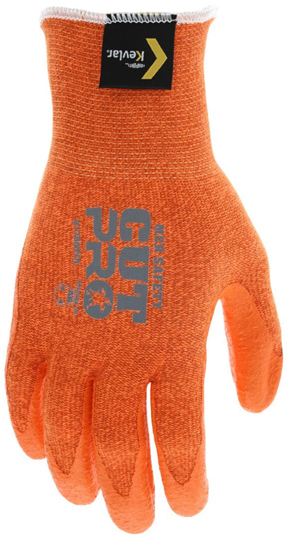 9178NFO - MCR Safety CutPro® - 13 Gauge Orange DuPont™ Kevlar® Aramid Shell - Cut Resistant Work Gloves - Nitrile Foam Coated Palm and Fingertips - Nitrile Foam Provides Excellent Wet and Dry Grip
