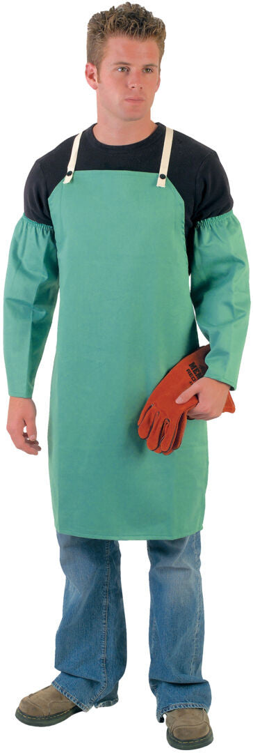 MCR Safety 39136 - F/R GREEN COTTON WELDNG BIB APRON 24X36 - manufacturer product image 3