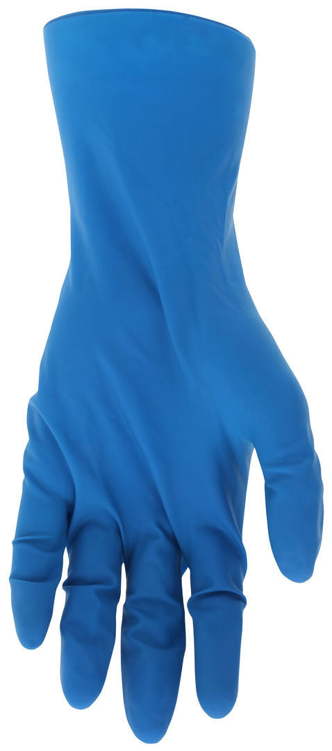 High-Risk Disposable Latex Gloves, Powder Free, 11 Mil, Medical Grade