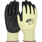 G-Tek® PolyKor® Polykor Glove with Black Nitrile Coated Flat Grip on Palm & Fingers