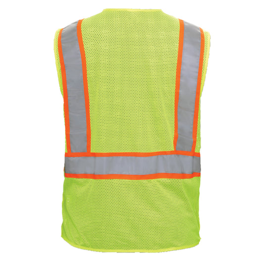PIP Reflective Apparel 505ST ANSI Type R Class 2 Seven Pocket Mesh Breakaway Vest