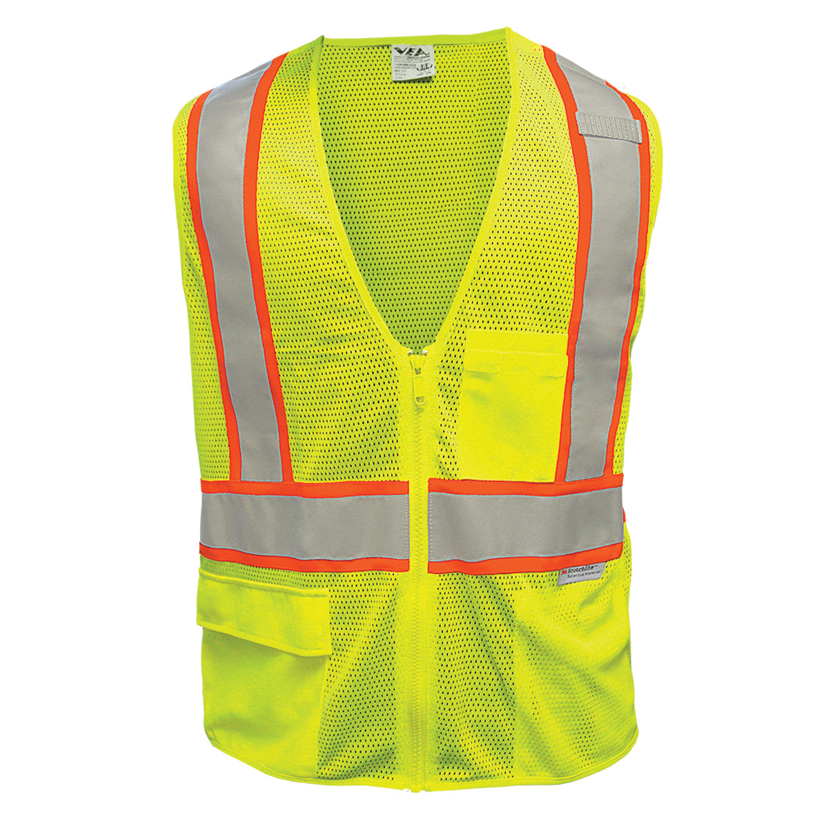 PIP Reflective Apparel 505ST ANSI Type R Class 2 Seven Pocket Mesh Breakaway Vest