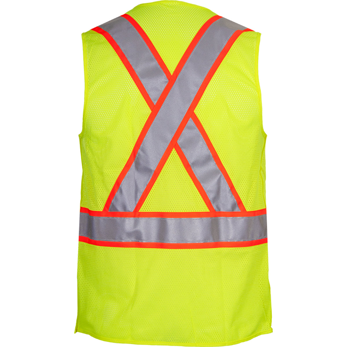 Reflective Apparel™: ANSI Type R Class 2 Two-Tone Seven Pocket Mesh Breakaway Vest with X-Back