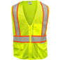 Reflective Apparel™: ANSI Type R Class 2 Two-Tone Seven Pocket Mesh Breakaway Vest with X-Back
