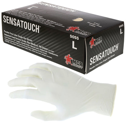 Disposable Latex Gloves, 5 Mil, Powder-Free, Food Service Grade, Textured