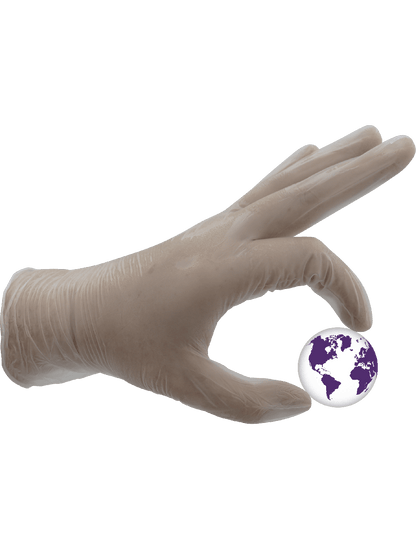 Global Glove - 505PF - Disposable Gloves - rubber coating - tan