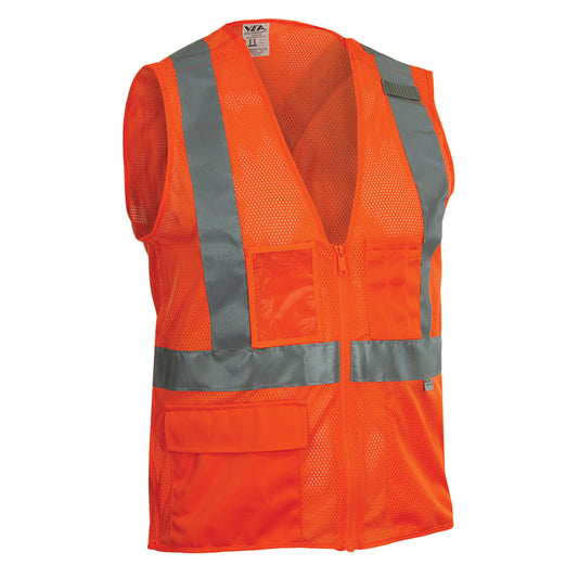 PIP Reflective Apparel 508ST ANSI Type R Class 2 Seven Pocket Mesh Breakaway Vest