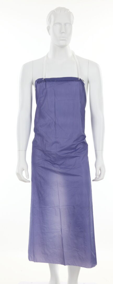 MCR Safety O63R5 - Blue Vinyl Apron - 6 mil Thickness - 35 Inch Width x 48 Inch Length - Raw Edges - Light Protection Against Non-Hazardous Liquids and Sprays — manufacturer image 2
