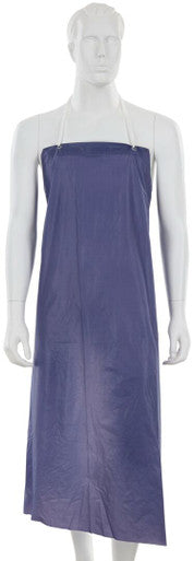 MCR Safety O63R4 - Blue Vinyl Apron - 6 mil Thickness - 35 Inch Width x 45 Inch Length - Raw Edges