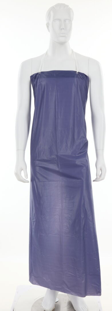 MCR Safety O63R7 - Blue Vinyl Apron - 6 mil Thickness - 35 Inch Width x 55 Inch Length - Raw Edges - Light Protection Against Non-Hazardous Liquids and Sprays — manufacturer image 2
