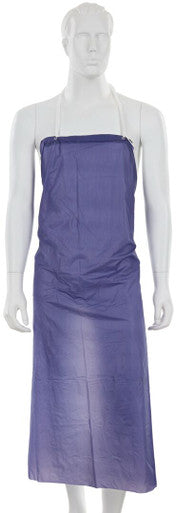 MCR Safety O63R5 - Blue Vinyl Apron - 6 mil Thickness - 35 Inch Width x 48 Inch Length - Raw Edges - Light Protection Against Non-Hazardous Liquids and Sprays