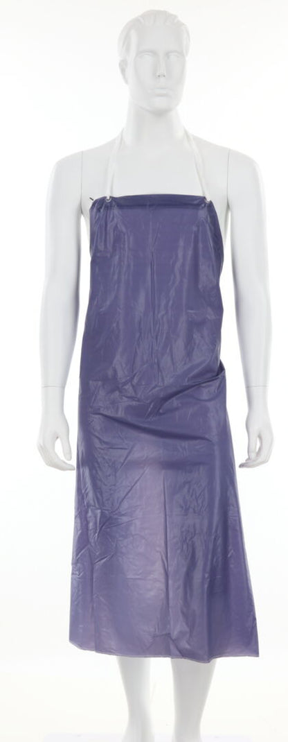 MCR Safety O63S4 - Blue Vinyl Apron - 6 mil Thickness - 35 Inch Width x 45 Inch Length - Sewn Edges - Light Protection Against Non-Hazardous Liquids and Sprays — manufacturer image 2