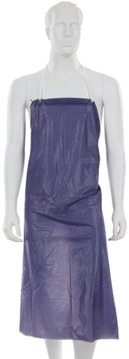 MCR Safety O63S4 - Blue Vinyl Apron - 6 mil Thickness - 35 Inch Width x 45 Inch Length - Sewn Edges - Light Protection Against Non-Hazardous Liquids and Sprays