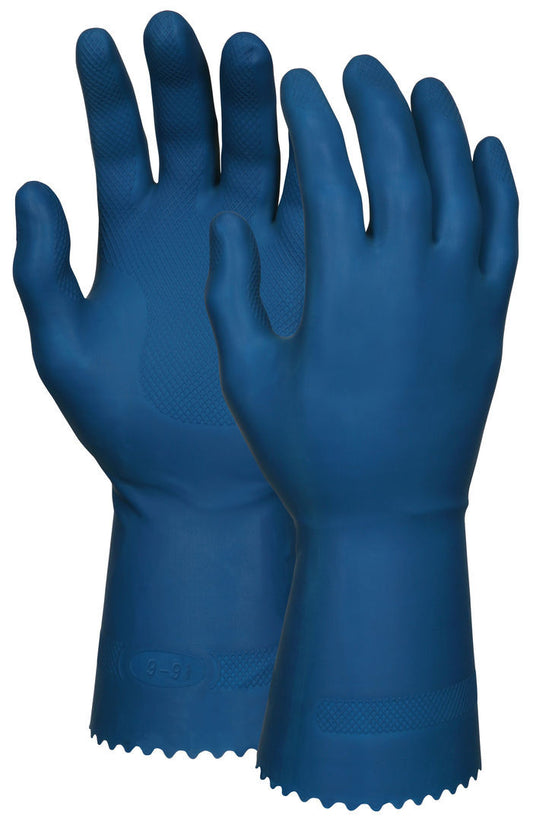 Latex Canners Gloves, 18 Mil, Raised Diamond Grip, Unlined, 12-Inch