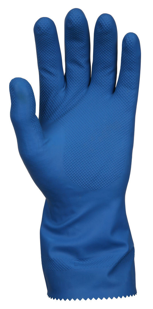 Latex Canners Gloves, 18 Mil, Raised Diamond Grip, Unlined, 12-Inch