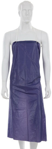 MCR Safety O73R4 - Blue Vinyl Apron - 8 mil Thickness - 35 Inch Width x 45 Inch Length - Raw Edges -Light Protection Against Non-Hazardous Liquids and Sprays