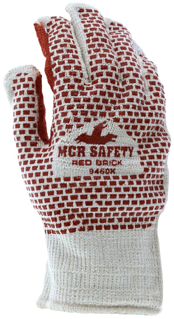 9460K - Red Brick® Terrycloth Work Gloves - Heavyweight 2-Ply Construction - Loop-in Terrycloth - Nitrile Blocks on Both Sides - Heat-Resistant Gloves - Nitrile Blocks Provide Excellent Gripping Power