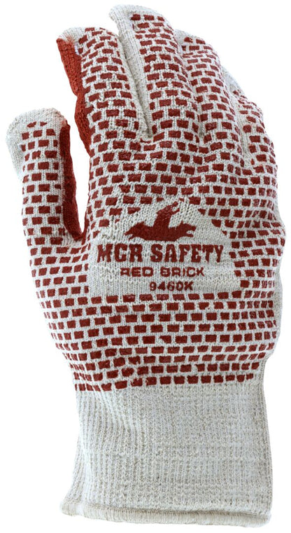 9460K - Red Brick® Terrycloth Work Gloves - Heavyweight 2-Ply Construction - Loop-in Terrycloth - Nitrile Blocks on Both Sides - Heat-Resistant Gloves - Nitrile Blocks Provide Excellent Gripping Power