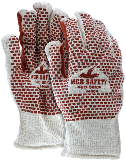 9460K - Red Brick® Terrycloth Work Gloves - Heavyweight 2-Ply Construction - Loop-in Terrycloth - Nitrile Blocks on Both Sides - Heat-Resistant Gloves - Nitrile Blocks Provide Excellent Gripping Power