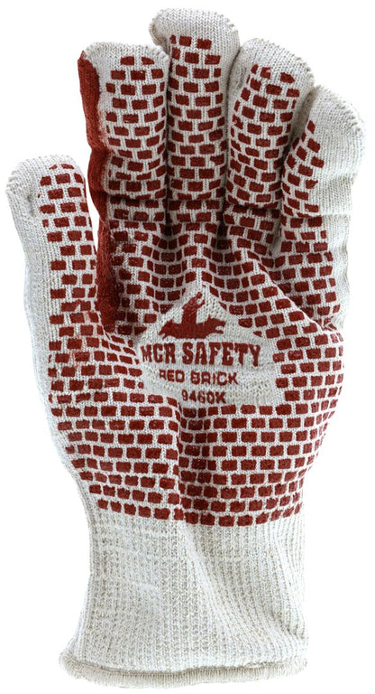 9460K - Red Brick® Terrycloth Work Gloves - Heavyweight 2-Ply Construction - Loop-in Terrycloth - Nitrile Blocks on Both Sides - Heat-Resistant Gloves - Nitrile Blocks Provide Excellent Gripping Power