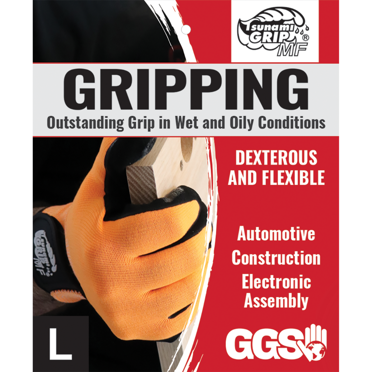 Global Glove Tsunami 510MFV Hi-Vis Nitrile Cut Resistant Gloves - Mach Finish, ANSI A1 - view 15