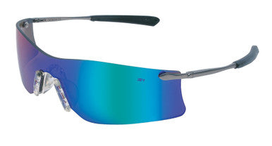 MCR Safety T4 - Rubicon® T4 Series Safety Glasses, Curved Frameless Lens Design, Soft TPR Nose Piece, Resilient Spring Hinge Temples for Comfortable Fit
