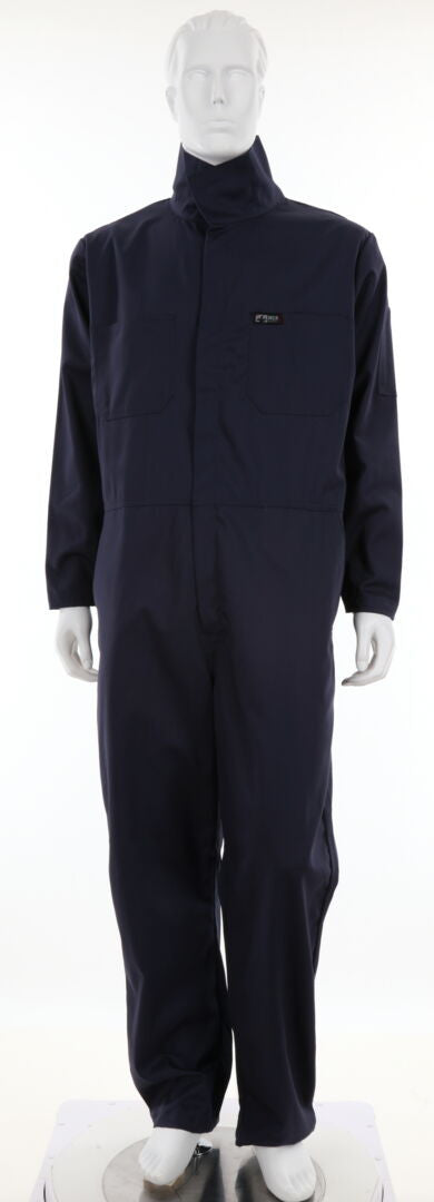 MCR Safety CCMN - MCR Safety FR Gear - Flame Resistant (FR) Coveralls - Navy Blue 100% Cotton Material - Long Sleeve Contractor Coveralls - Triple Needle Reinforced - Stitched with Nomex® Thread on Major Seams for Durability — manufacturer image 2