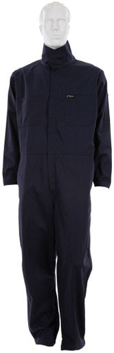MCR Safety CCMN - MCR Safety FR Gear - Flame Resistant (FR) Coveralls - Navy Blue 100% Cotton Material - Long Sleeve Contractor Coveralls - Triple Needle Reinforced - Stitched with Nomex® Thread on Major Seams for Durability